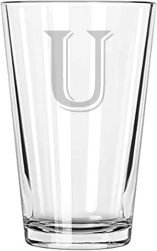 Vista 19 de Vaso de cerveza 16 oz pinta Monograma (B)