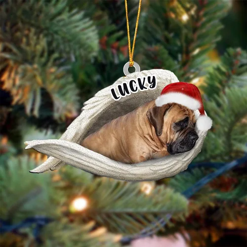 Vista 26 de Ángel durmiente de Afghan Hound para Navidad, adorno personalizado con el nombre del perro, adorno de Navidad personalizado para amantes de perros