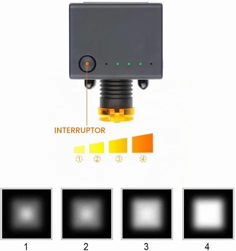 Vista 3 de NSKI Linterna frontal LED de 3 W con filtro, tipo clip de plástico para lupas