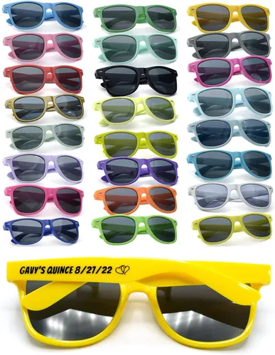 Vista 28 de Gafas de sol de fiesta personalizadas, regalos de boda a granel, regalos para invitados, cumpleaños, licenciatura, graduación, novia, novia, Mezclado