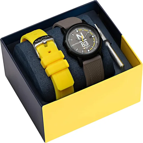 Vista 6 de Nautica - Reloj casual de cuarzo para hombre, color gris, 20 (modelo NAPEPS107)