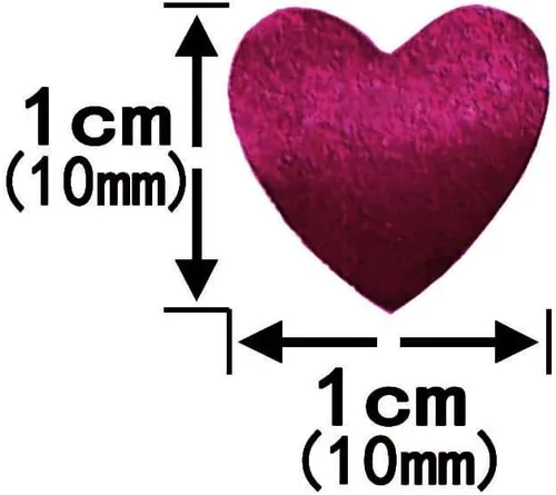 Vista 2 de Confeti de mesa de corazón burdeos – Confeti metálico en forma de corazón de papel de aluminio para el día de San Valentín, confeti de Mylar