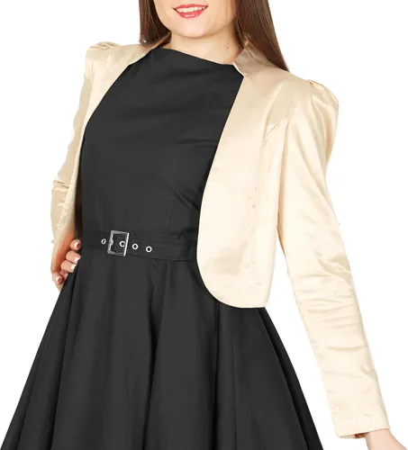 Vista 5 de BlackButterfly Bolero de manga larga de satén formal