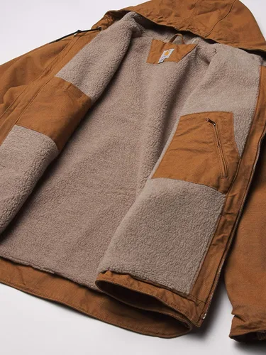 Vista 5 de Carhartt - Chaqueta con forro de sherpa de pato lavado de ajuste suelto para hombre