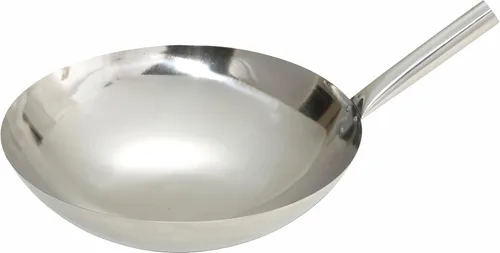 Vista 2 de Winco Soporte de anillo wok chapado en zinc, 8 pulgadas, acero, mediano