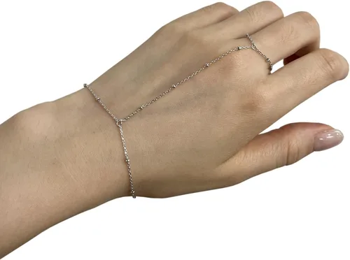 Vista 145 de Pulsera de plata de ley 925 para mujer, pulsera de mano para mujer, pulseras esclavas de 7 a 9 pulgadas ajustable