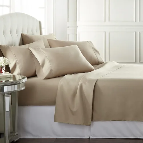 Vista 8 de Danjor Linens - Juego de sábanas tamaño completo para adolescentes, sábanas premium de hotel con 4 fundas de almohada, microfibra cepillada ligera