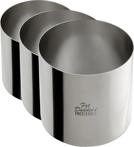 Vista 13 de Fat Daddio's Anillo redondo de acero inoxidable para pasteles y pastelería, 3 x 2 pulgadas