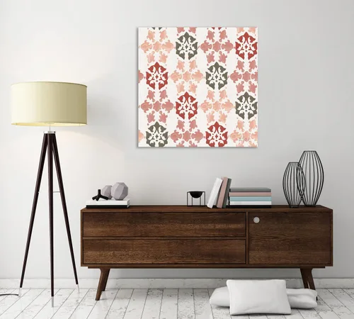 Vista 5 de Jaxson Rea "Vintage Petals Pattern VA Gallery Wrapped Canvas by Katie Pertiet, 12" x 12
