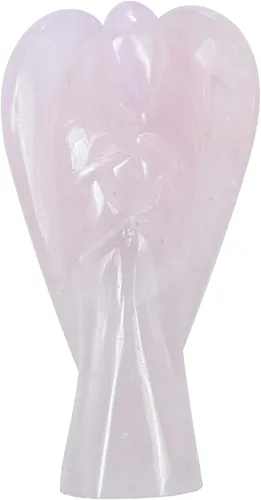 Vista 18 de Crocon Figura curativa de ángel de bolsillo de siete chakras, cristales de ángel de la guarda tallados a mano para energía positiva, mini estatua