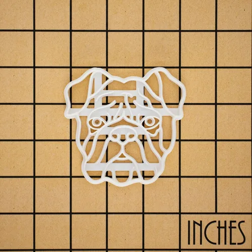 Vista 4 de Cortador de galletas Bulldog Inglés Cara, 1 pieza - Bakerlogy