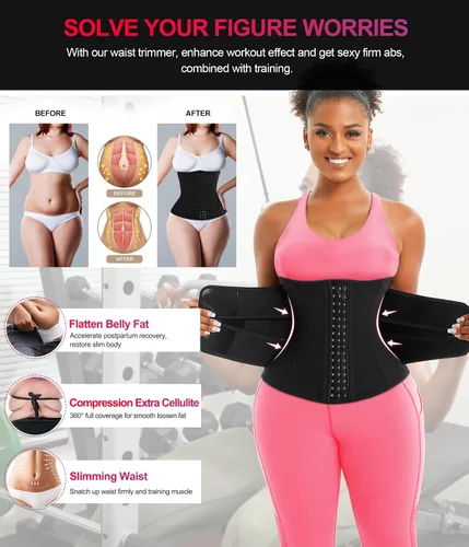 Vista 3 de TrainingGirl - Cinturón para entrenamiento de cintura para mujer