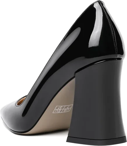 Vista 5 de Zamikoo Zapatos de tacón grueso para mujer, tacón alto, sin cordones, con punta cuadrada cerrada, para el trabajo, casual, uso diario, fiesta