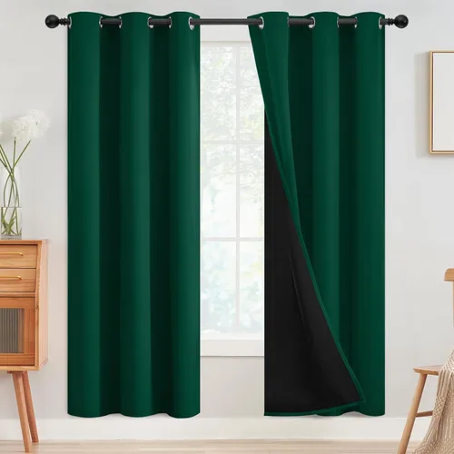 Vista 177 de SimpleHome - Cortinas opacas 100% para recámara, cortinas de ventana con ojales beige, con aislamiento térmico, cortinas de oscurecimiento