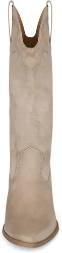 Vista 4 de STYLISH S ONYX - Botas de tacón alto para mujer, con tacón apilado, punta puntiaguda, media pantorrilla
