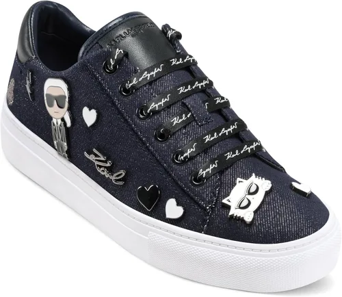 Vista 22 de Karl Lagerfeld Cate Pins - Tenis con cordones para mujer Negro