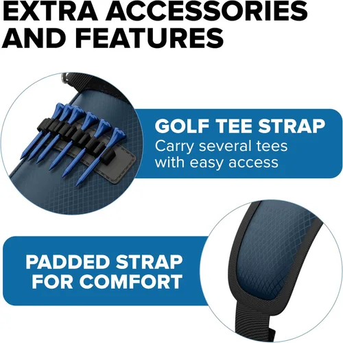 Vista 5 de Bolsa de soporte de golf, ultra ligera, pequeña bolsa de golf para par 3 y campos ejecutivos