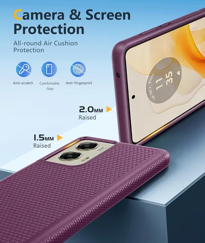 Vista 317 de FNTCASE Funda para iPhone 17 Pro: Fundas delgadas translúcidas de color azul claro compatibles con MagSafe, protección completa de la cámara