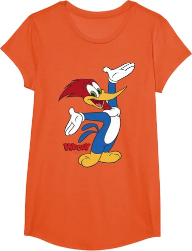 Vista 24 de Woody Woodpecker Camiseta con logotipo de cuerpo completo Negro