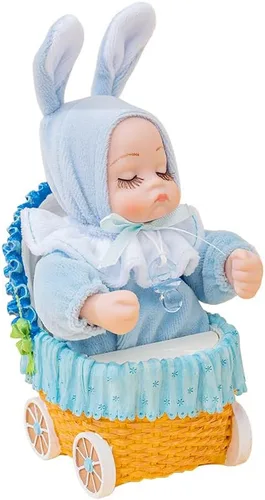 Vista 6 de LOVE FOR YOU Cochecito Bobblehead Doll Baby Music Box para niñas y niños, hermana, sobrina, hijo, hija, mamá, nieto, bautizo, decoración de ducha
