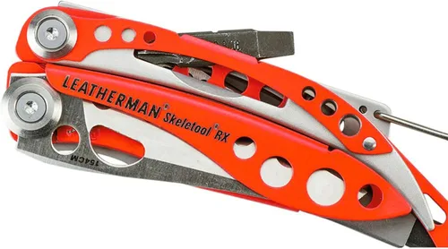 Vista 8 de LEATHERMAN, Skeletool RX - Multiherramienta con cuchillo dentado y rompecristales, color rojo
