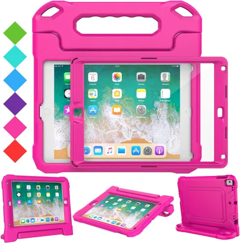 Vista 14 de SUPLIK - Funda infantil para iPad 5ª/6ª generación, Air 1/2/Pro 9.7, color Negro