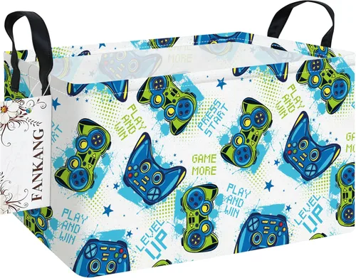 Vista 30 de Canasta plegable de almacenamiento para guardería, con revestimiento de polietileno impermeable, de grand tamaño, para niños y niñas, oficina