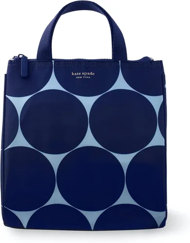 Vista 29 de Kate Spade New York Bolsa de Almuerzo Portátil Suave Refrigeradora, Bolso Térmico con Forro Interior Aislante Plateado y Bolsillo de Almacenamiento