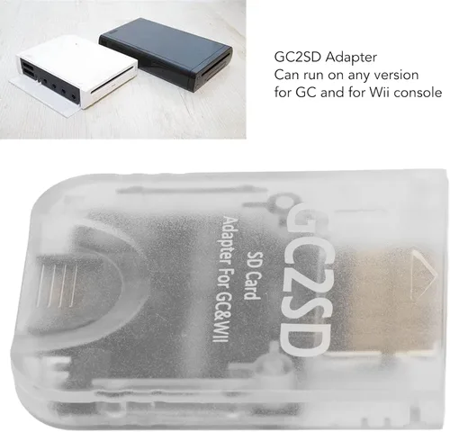 Vista 3 de Zopsc Adaptador de tarjeta micro de almacenamiento Wii, adaptador de tarjeta micro SD GC2SD, lector de tarjetas para consolas Wii Gamecube, Plug and