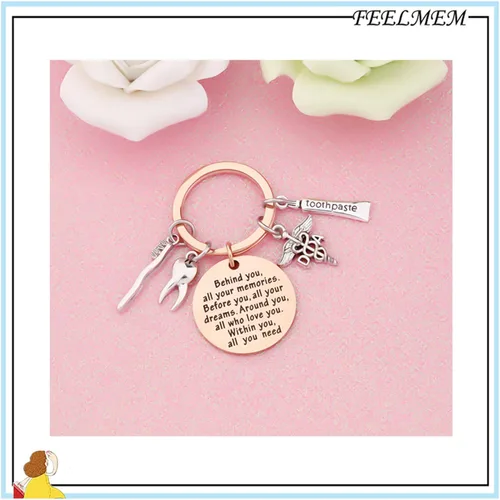 Vista 3 de Feelmem - Llavero con texto en inglés "Future Dentist Gift
