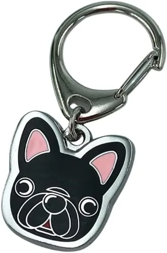 Vista 7 de Dog Keychain, Pet Pendant Keyring, Metal Keyring for Dog Lovers, Pattern Bag Pendant Decoration Malamute negro de Alaska