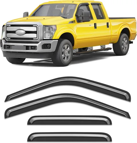 Vista 19 de Protector de lluvia extra grueso para Ford F150 2004-2014 Extended Cab/SuperCab protectores de lluvia con cinta adhesiva lateral de camioneta