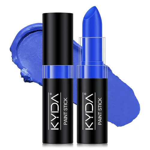Vista 17 de KYDA White Face Body Paint Stick, White Matte Lipstick Eyeblack 01 WHITE