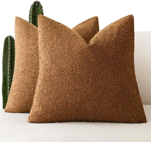 Vista 34 de Foindtower - Juego de 2 fundas decorativas de textura de bucle, fundas de almohada acentuadas, fundas de cojín sólidas, neutrales, para sofá, silla