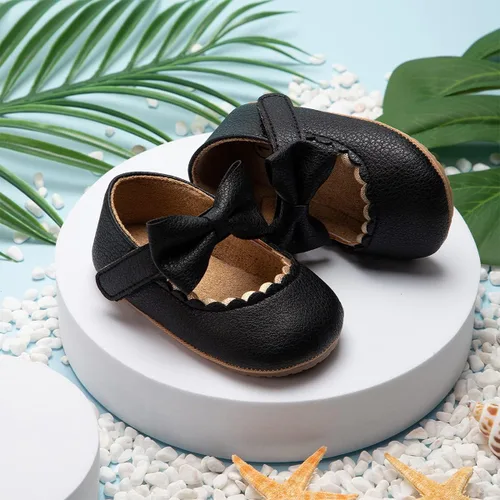 Vista 5 de HsdsBebe Mary Jane - Zapatos planos con lazo antideslizante y suela suave para niñas pequeñas zapatos de vestir para bodas