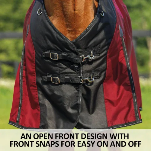 Vista 8 de STORM SHIELD Extreme II - Manta de caballo con cuello de contorno 1680 Denier Surcingle Mantas de caballo para invierno impermeables Manta