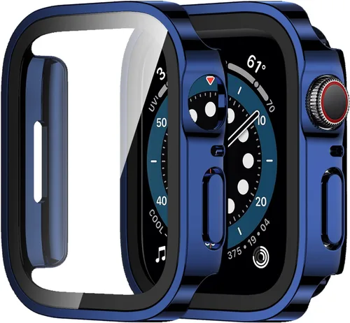 Vista 15 de Amizee Paquete de 2 fundas compatibles con Apple Watch de 1.575 pulgadas Series 6/5/4/SE con protector de pantalla integrado, carcasa rígida