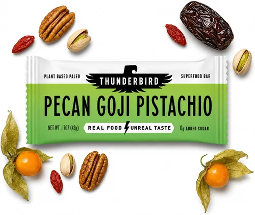 Vista 10 de Thunderbird Bars - Bocadillo energético, sin gluten con proteínas, comida real saludable, paleo vegano sin OMG, sin azúcar añadido, sabor a anacardo