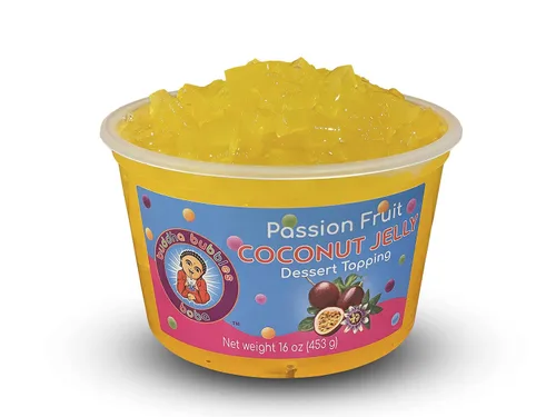 Vista 7 de Topping de postre de gelatina de coco prémium de Buddha Bubbles Boba (jalea de coco)