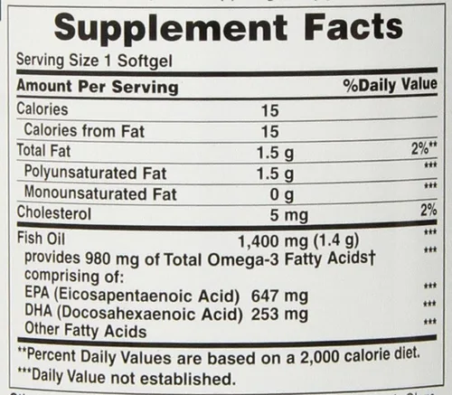 Vista 2 de Aceite de Pescado Nature's Bounty Fuerza máxima. 0,05 oz, 0,034 oz Omega-3, 130 capsulas líquidas revestidas y paquetes múltiples, LAAM_B004BF8LOM, 1