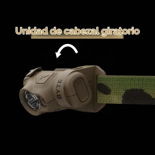 Vista 5 de Princeton Tec Byte - Linternas frontales tácticas LED rojo/blanco, 200 lúmenes, multicam, BYT-TAC-MC