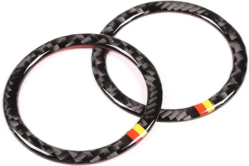 Vista 5 de YIWANG - Cubierta de ventilación de fibra de carbono para salpicadero de coche, 2 unidades, para Mercedes Benz Clase C W204 2007-2013