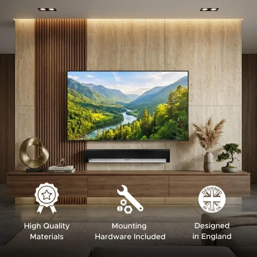 Vista 8 de Kit de soporte de pared para Playbar con accesorios de montaje para Sonos soundbar, diseñado en el Reino Unido por Soundbass