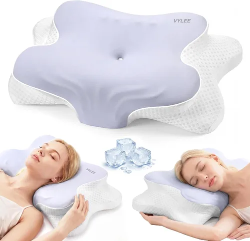 Vista 12 de VYLEE Cervical Neck Pillow, Memory Foam Contour Pillow (Grey)