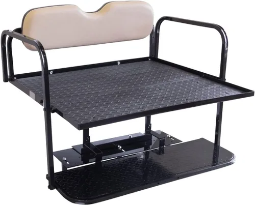 Vista 3 de Buggies Unlimited Club Car Precedent - Kit de asiento trasero abatible para carrito de golf con marco de acero, compatible con modelos 2004 en Buff