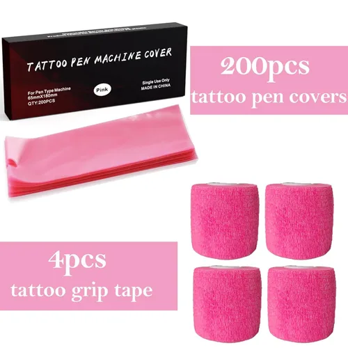 Vista 4 de Kit de práctica de tatuaje 554pcs para principiantes, kit de tatuaje todo