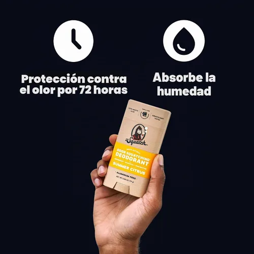 Vista 3 de Dr. Squatch Desodorante natural para hombres, sin aluminio, Summer Citrus + Cool Fresh Aloe, 2.65 oz, 2