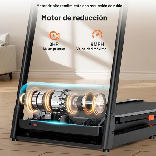 Vista 5 de THERUN Cinta de correr inclinada, 0-12% de inclinación automática para correr y caminar, capacidad de peso de 300 libras, cinturón ancho, 3.0 HP