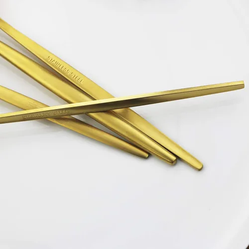 Vista 5 de JASHII Juego de cubiertos mate de 8 piezas de acero inoxidable con acabado satinado para 2, juego de utensilios de cocina, juego de cubiertos