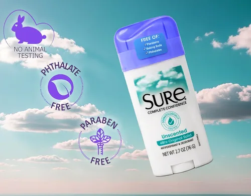 Vista 5 de Sure Desodorante antitranspirante sólido original sin perfume, 2.70 onzas (paquete de 6)